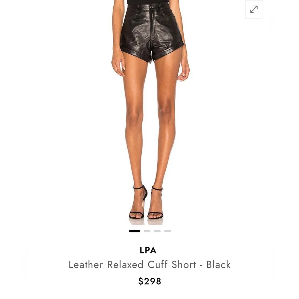 LPA leather cuffed shorts